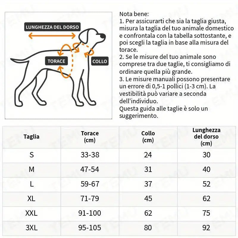 Impermeabile Cani Nuovo Giallo Tg. M