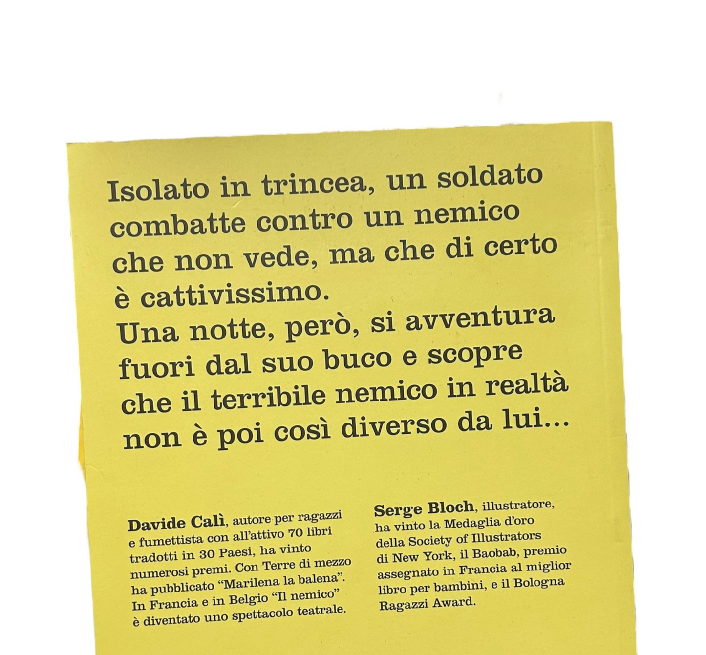 Il Nemico. Una favola Contro La Guerra - Davide Calì. Serge Bloch