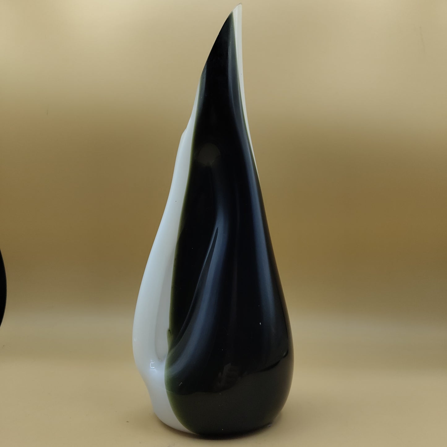 Vaso / brocca in vetro di Murano - bianco blu nero
