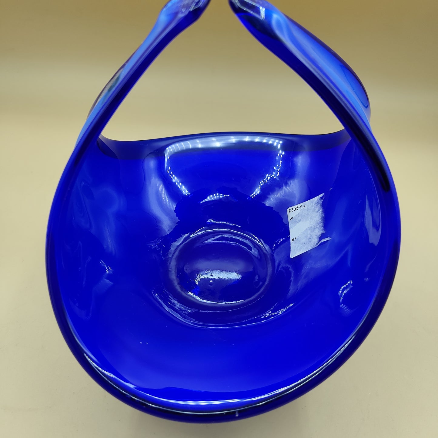 Vaso in vetro di murano blu con base argento - La Meridiana Venezia