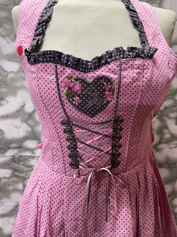 Vestito Tirolese Rosa Tg S