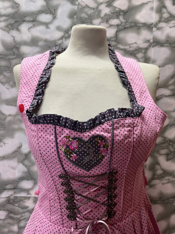 Vestito Tirolese Rosa Tg S