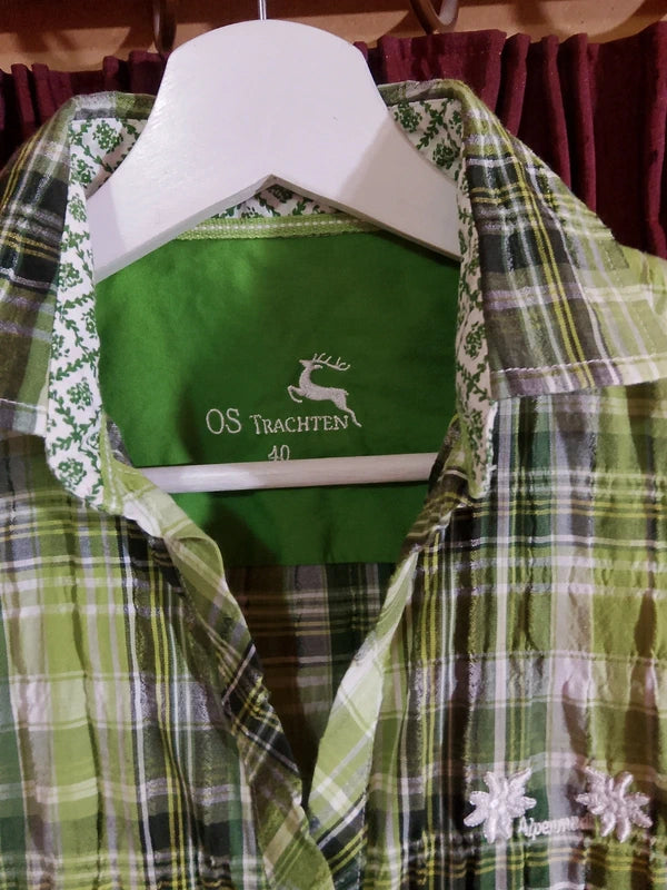 Camicia Donna Tirolese Verde Os Trachten L