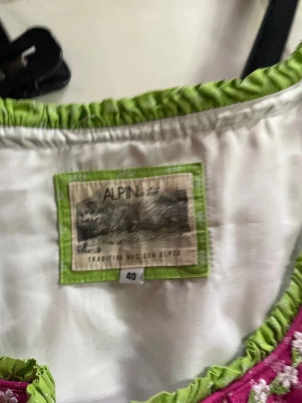 Vestito Tirolese Con Grembiule Tg S
