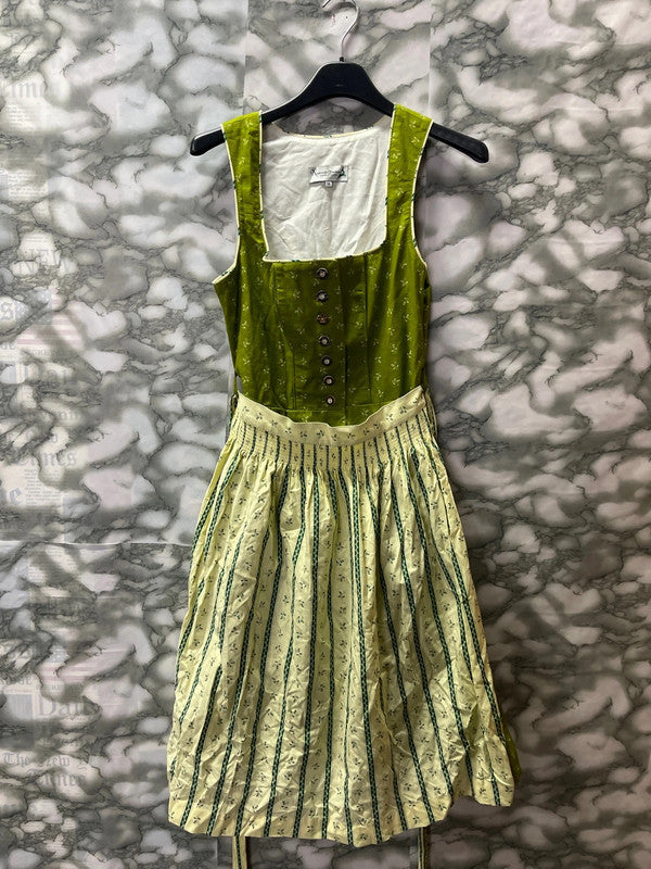 Vestito Tirolese Con Grembiule Verde Xxs Donna