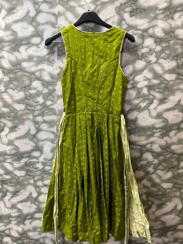 Vestito Tirolese Con Grembiule Verde Xxs Donna