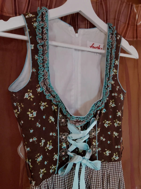 Vestito Tirolese Fucsh 12-14 Anni