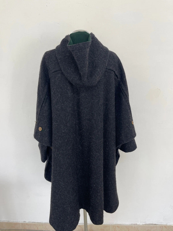 Mantella Tirolese Loden Da Donna In Pura Lana Tg. S/m By H. Moser