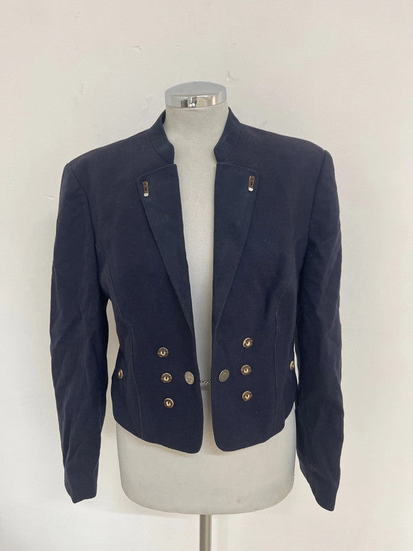 Giacca Donna Tirolese In Pura Lana Blu Tg. L