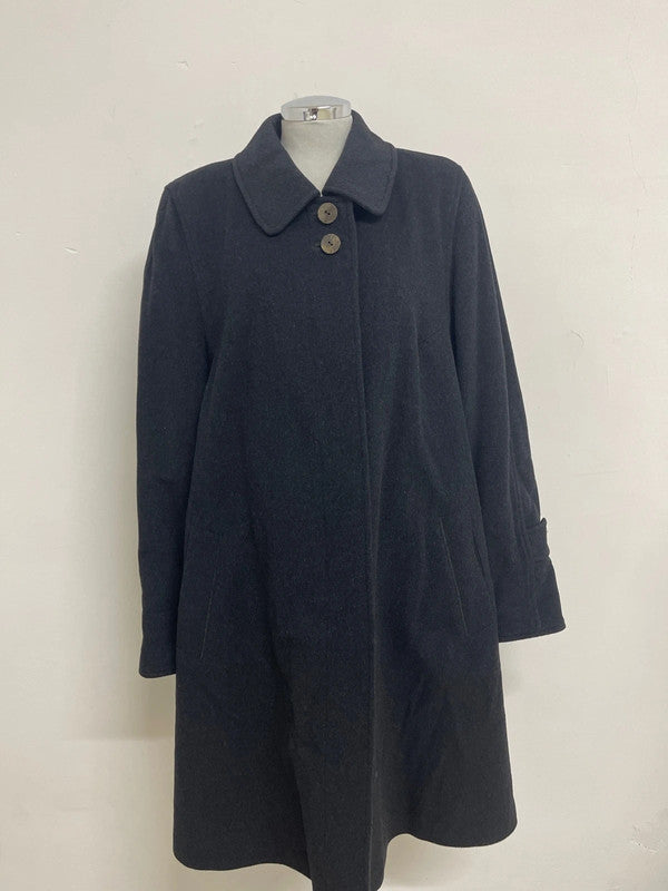 Cappotto Loden Nero Donna Tirolese Steinbock Lana E Caschmere Xl