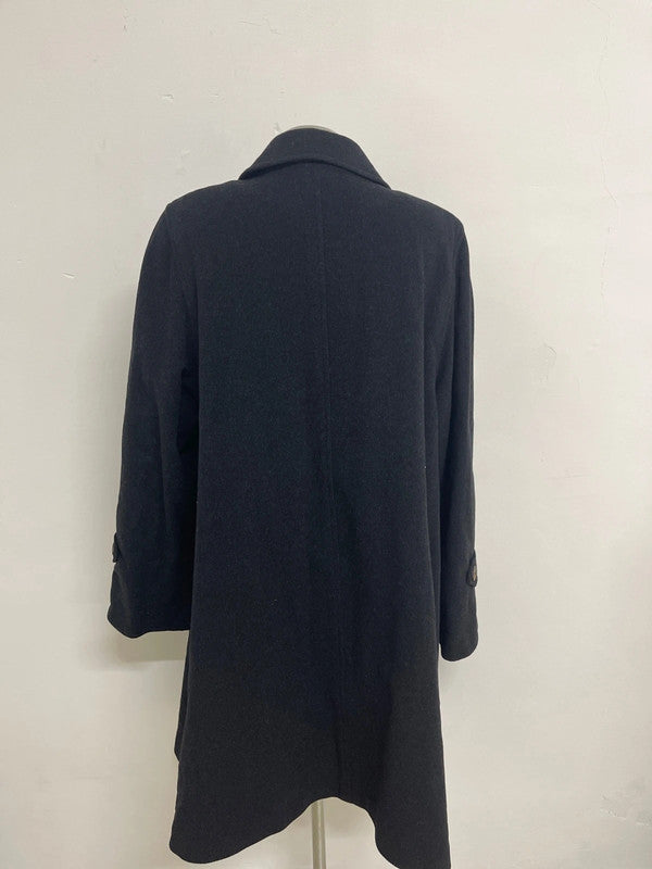 Cappotto Loden Nero Donna Tirolese Steinbock Lana E Caschmere Xl