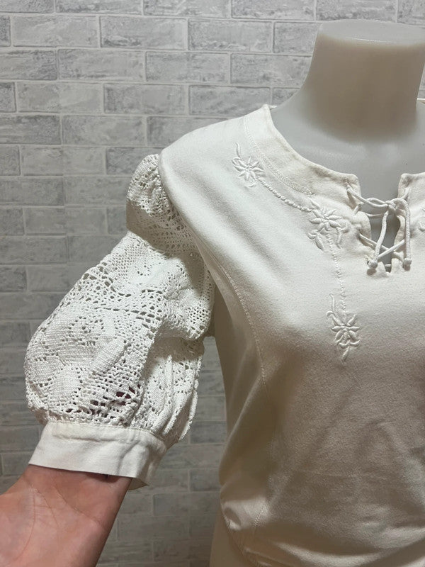 Body Maglietta Tirolese Donna Hammerschmid Maniche Pizzo