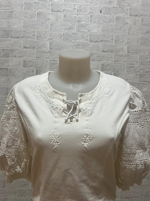 Body Maglietta Tirolese Donna Hammerschmid Maniche Pizzo