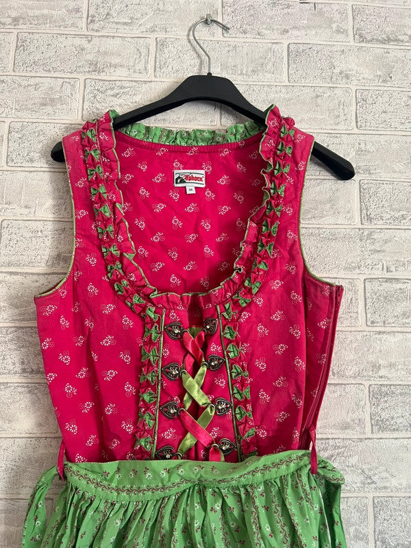 Vestito Tirolese Alphorn S Fucisa Con Grembiule Verde