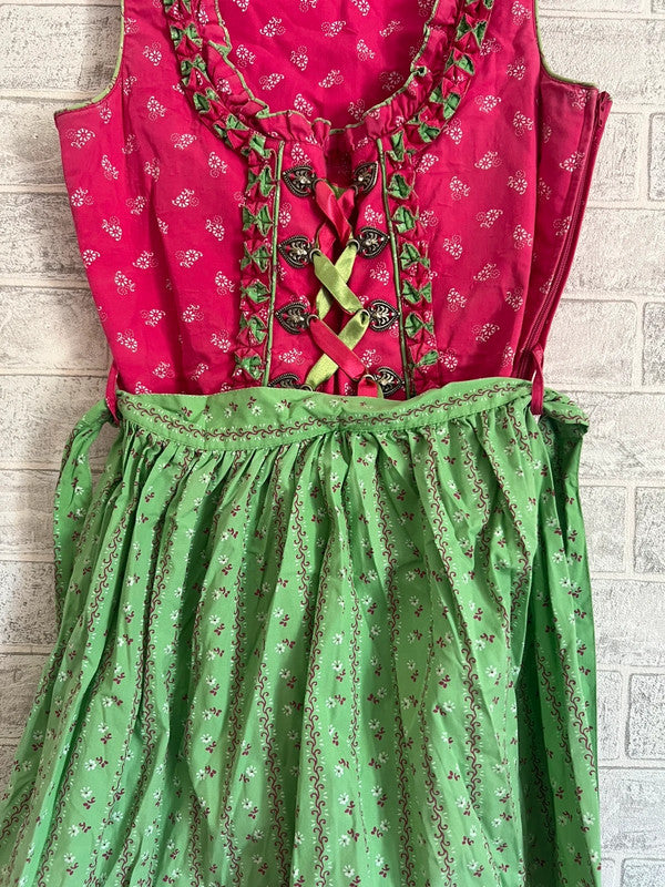 Vestito Tirolese Alphorn S Fucisa Con Grembiule Verde