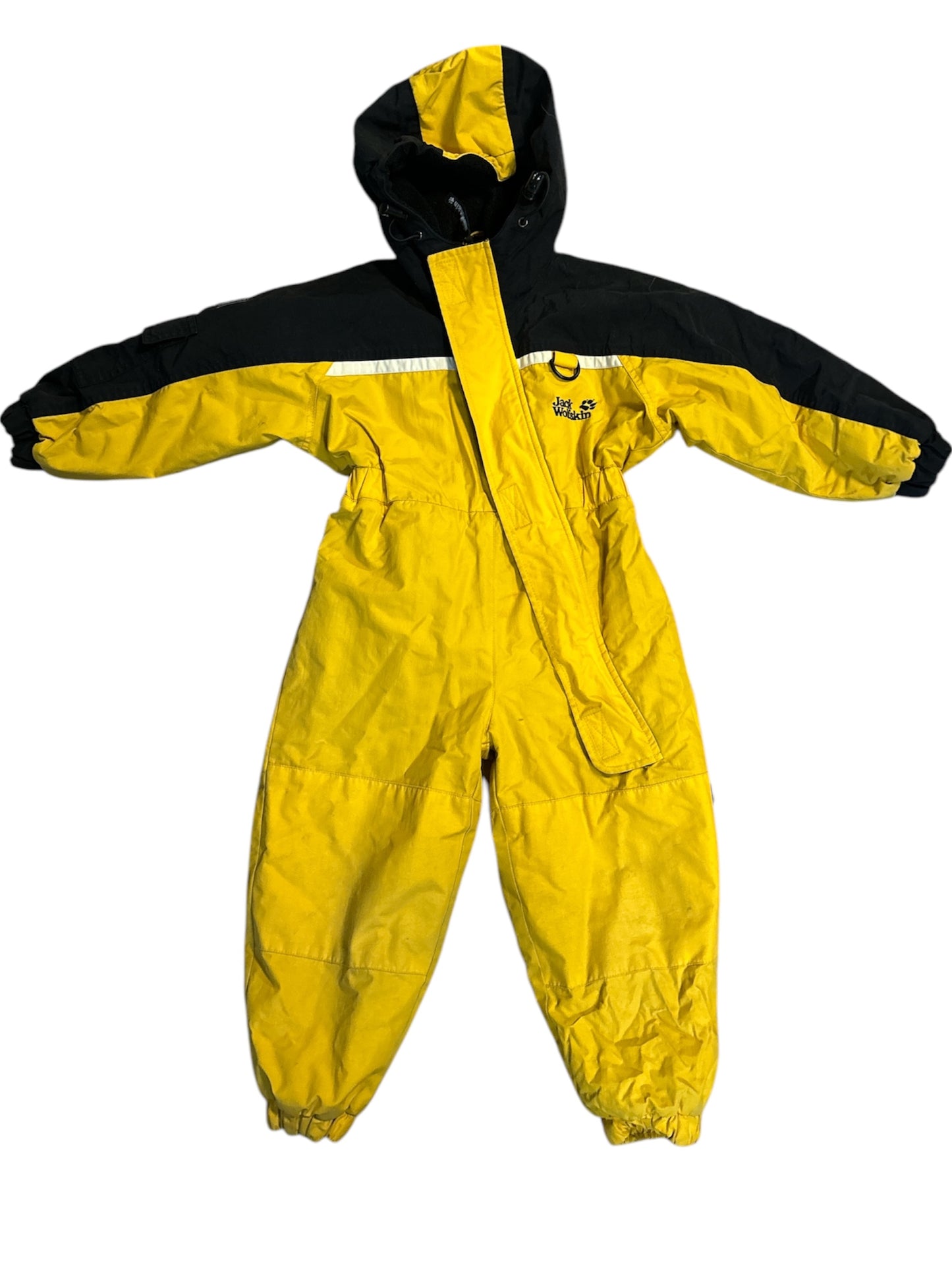 Tuta Intera da sci Gialla Nera Jack Wolfskin 2-3 Anni