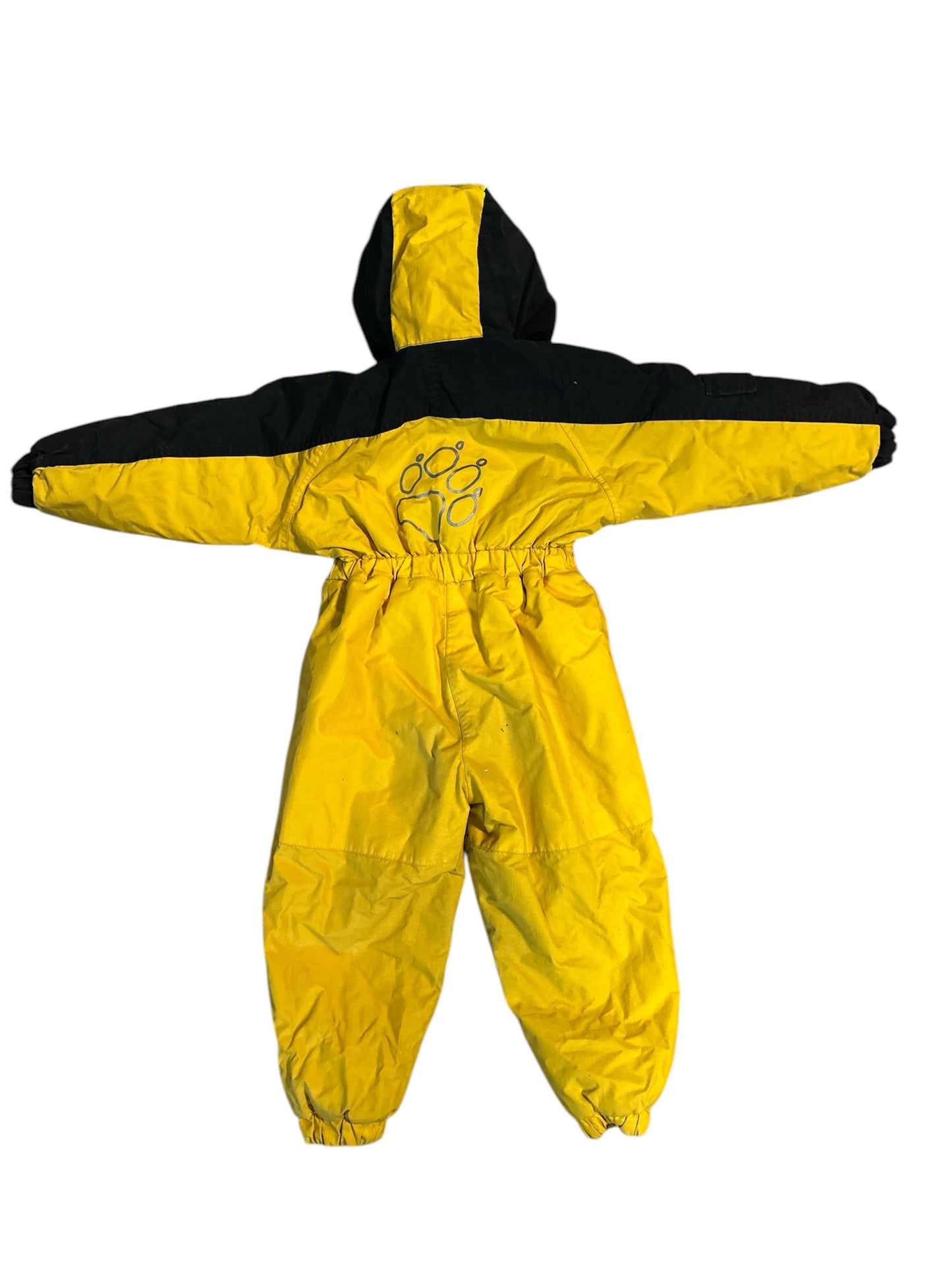 Tuta Intera da sci Gialla Nera Jack Wolfskin 2-3 Anni