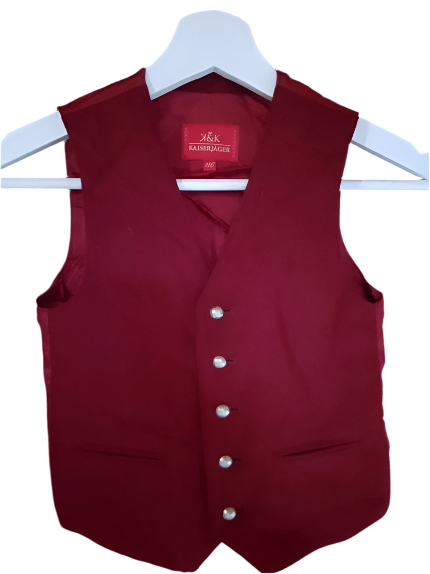 Gilet Tirolese Rosso Bimbo 4-6 Anni