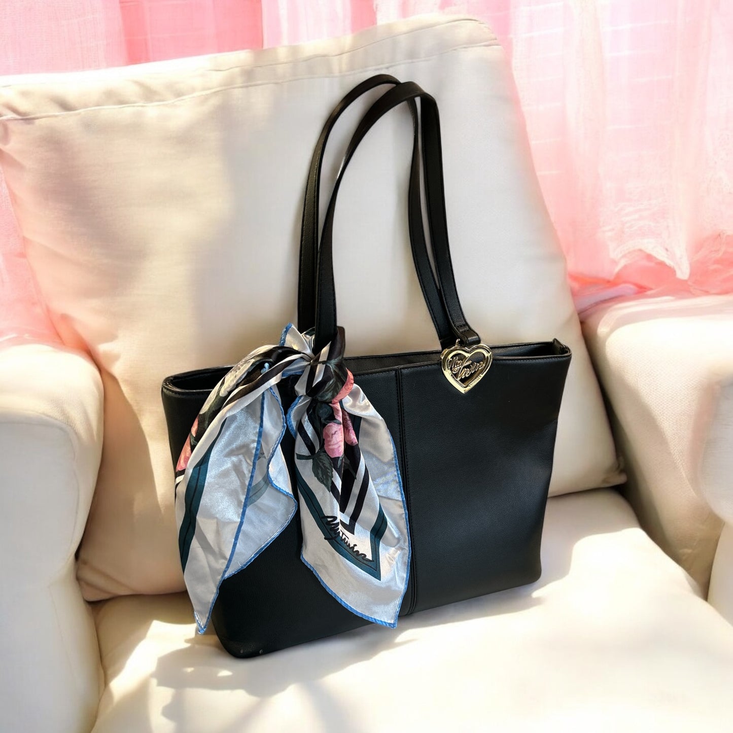 Borsa Nera Twinset Con Foulard