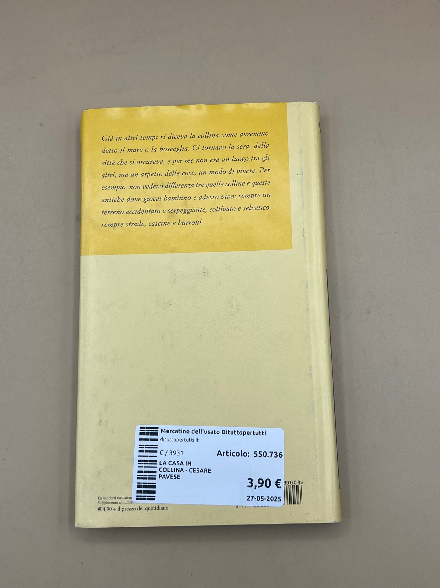 La Casa In Collina - Cesare Pavese