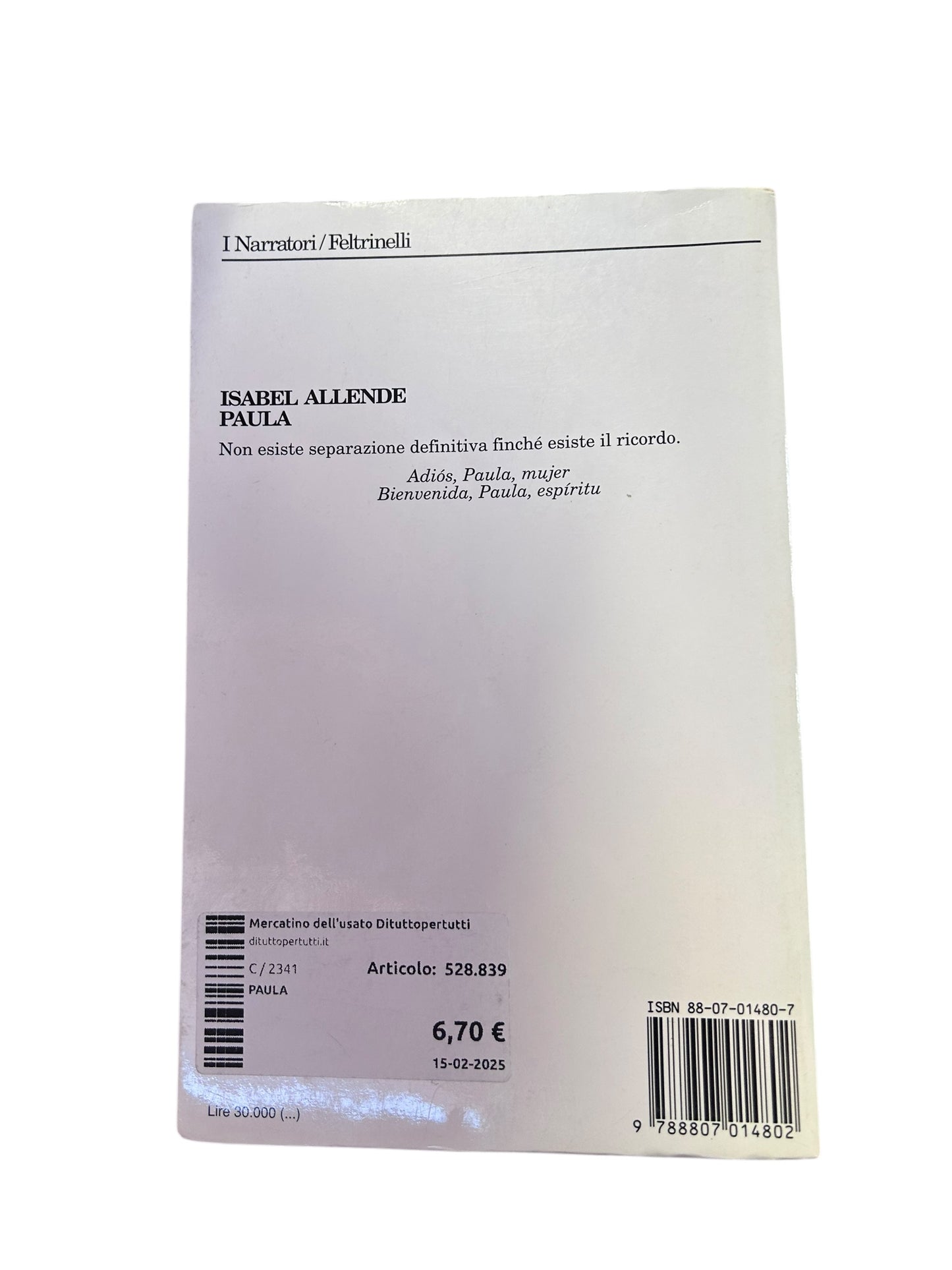 Isabel Allende. Paula