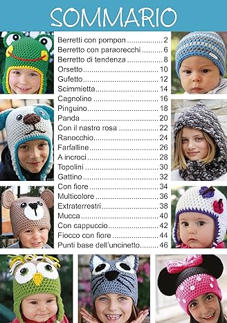 Berretti per bambini all'uncinetto - Francesca Peterlini