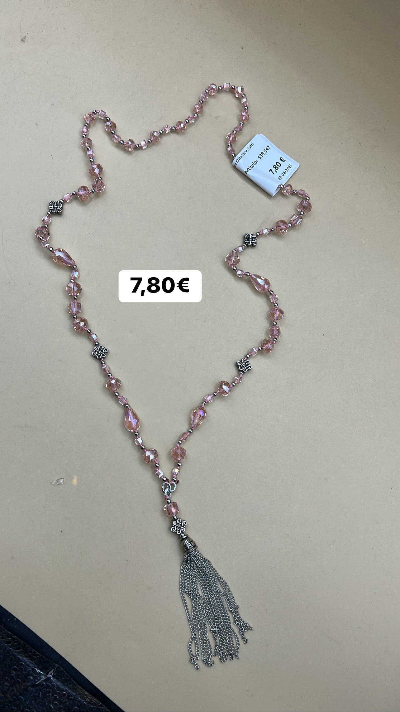 Collana Rosa Perle Nappina
