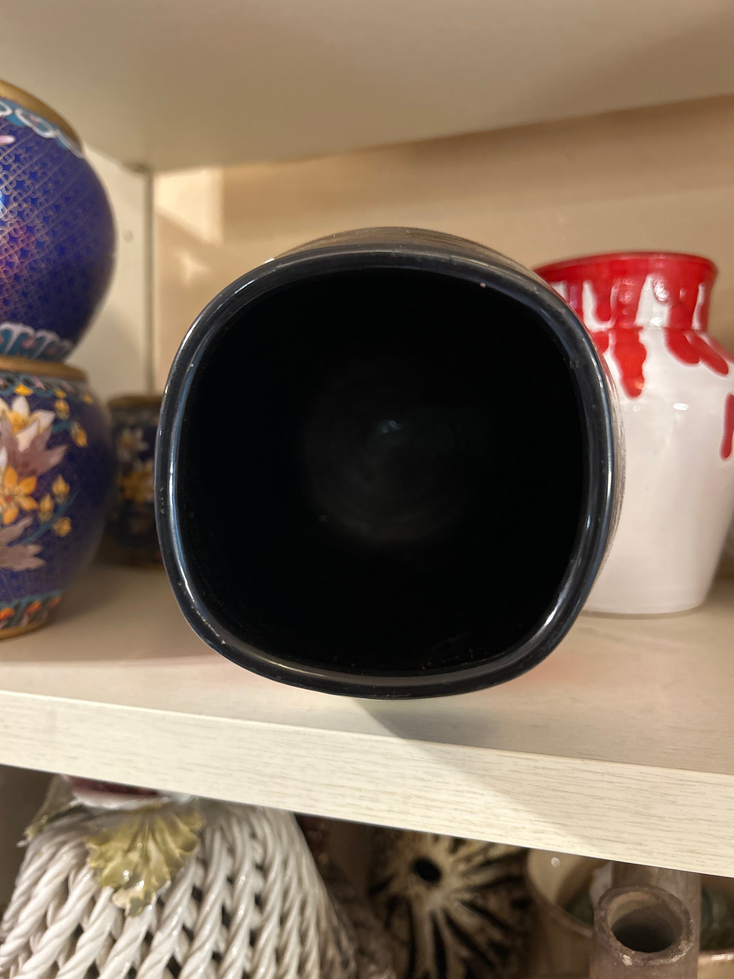 Vaso in ceramica Nero bianco Rosso