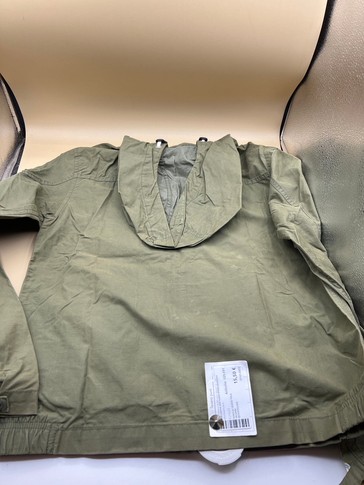 Giacca Verde Tela 14 Anni Quiksilver