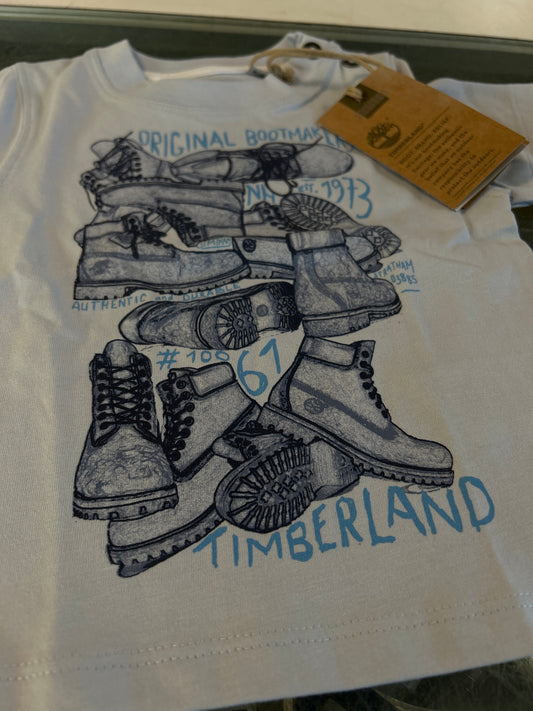 T-shirt Timberland 12 Mesi Nuova Bimbo Azzurra