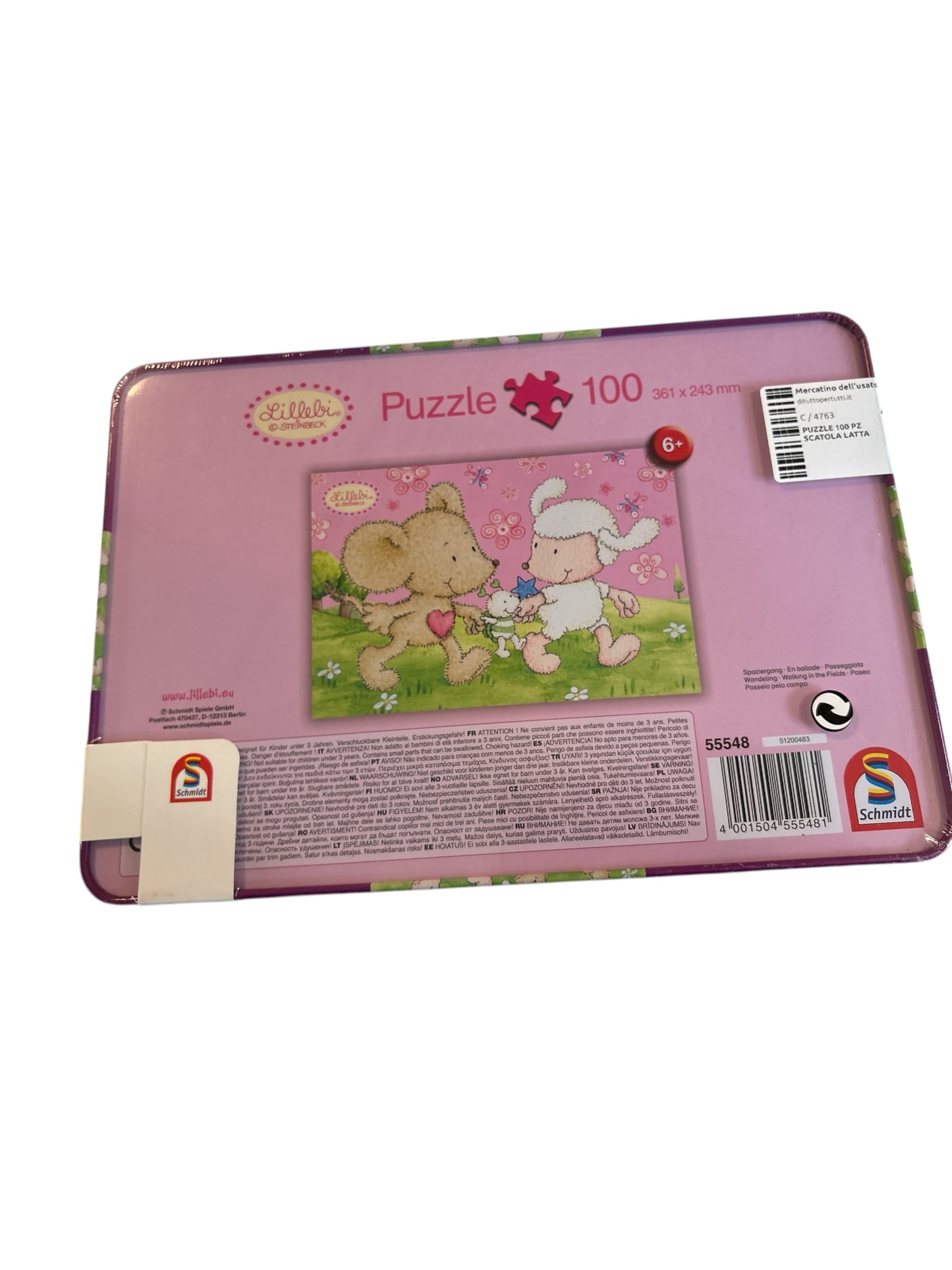 Puzzle 100 Pz Scatola Latta