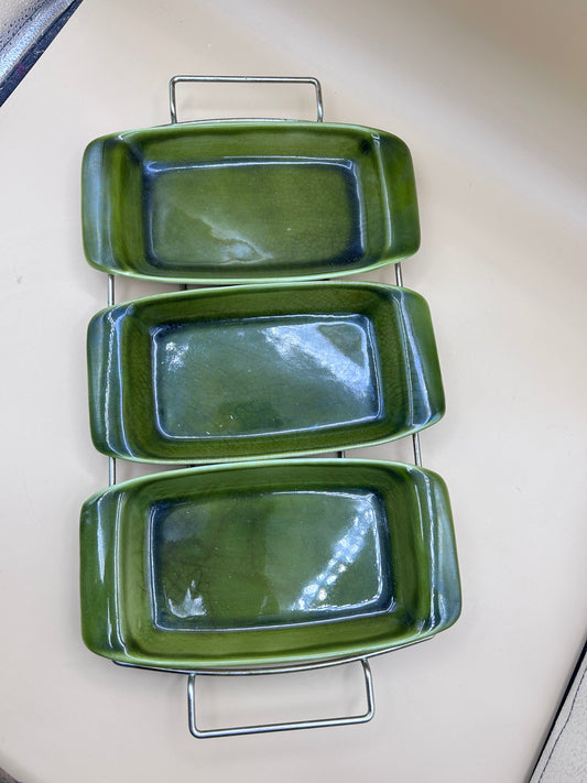 Set Tre Teglie Piccole Da Forno Con Supporto Boch