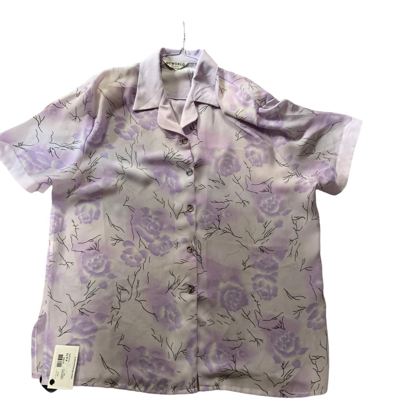 Camicia Fiori Lilla Tg Xl/xxl