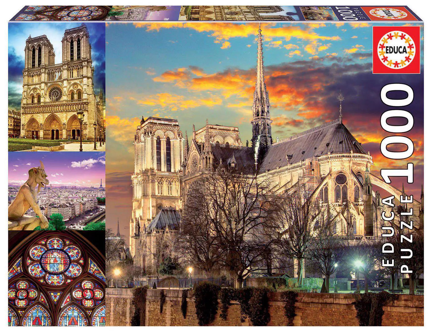 Puzzle 1000 Pz Notre Dame Collage Nuovo