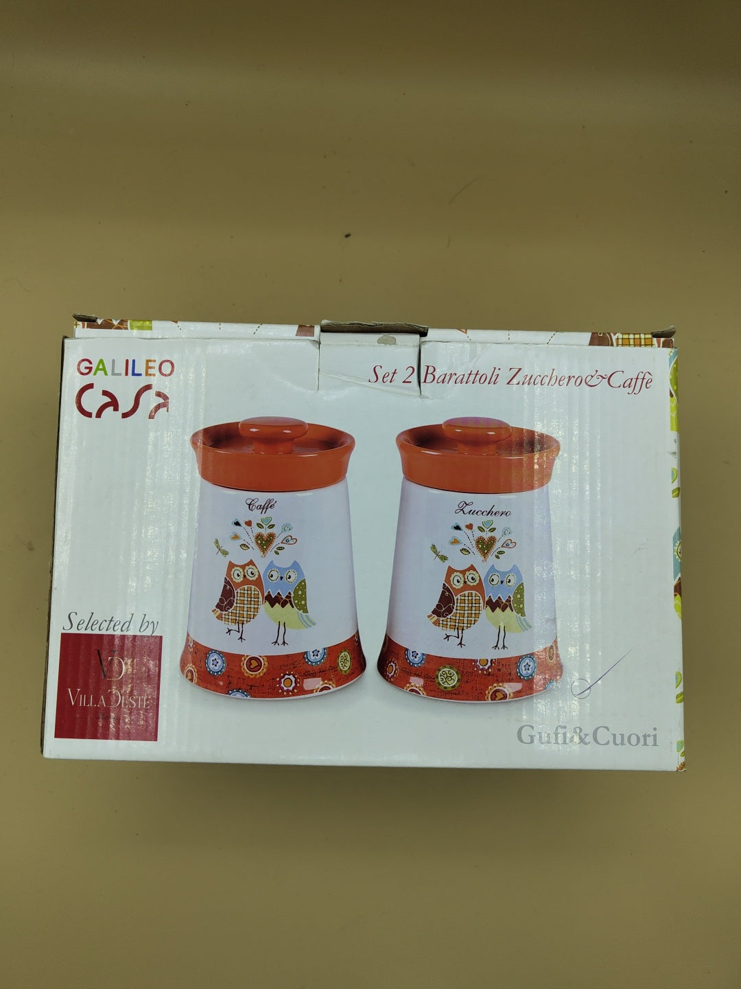 Due Barattoli Zucchero Caffe Villa D'Este