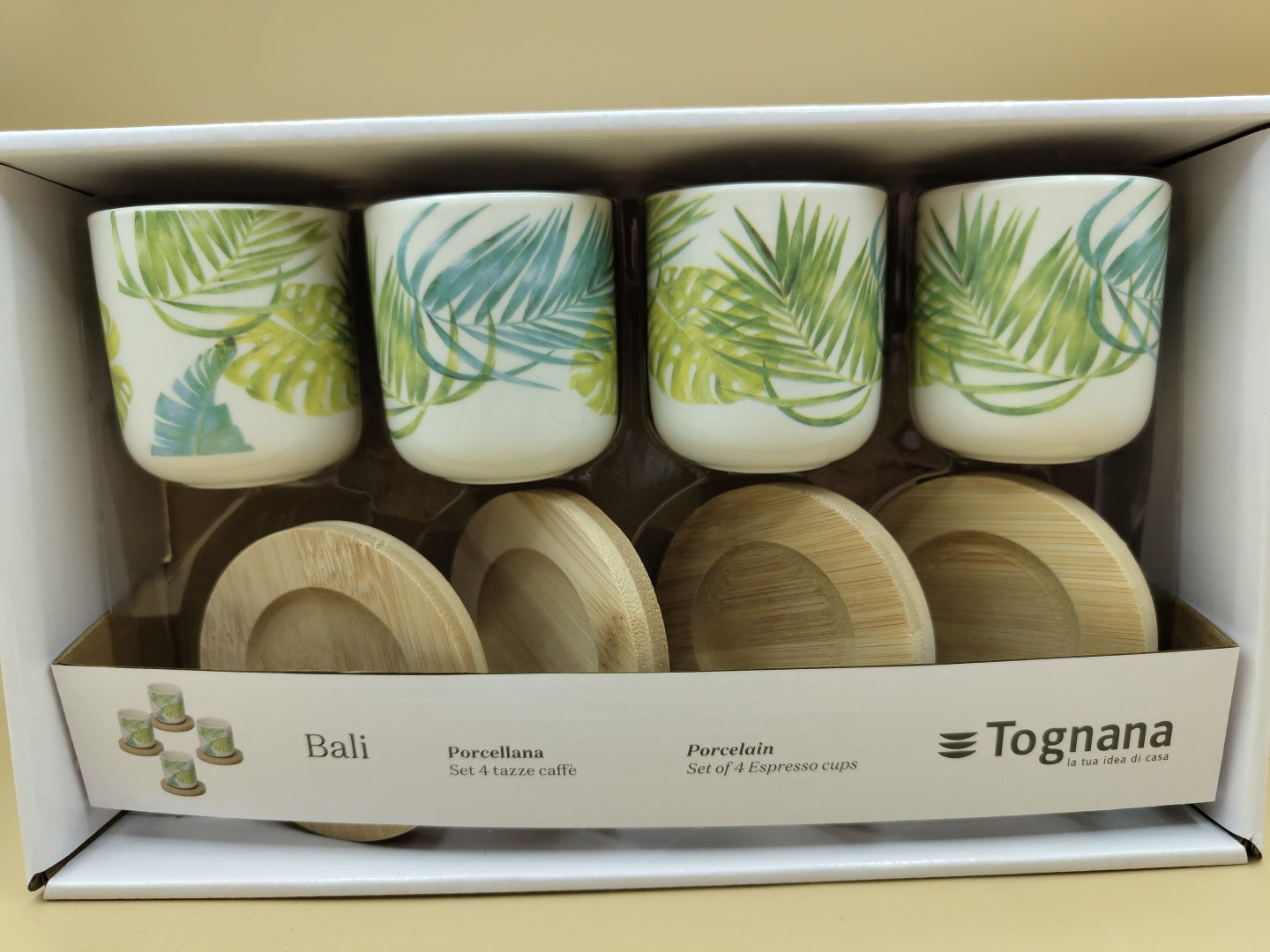 4 Tazzine Bali Tognana Nuove Con Piattino