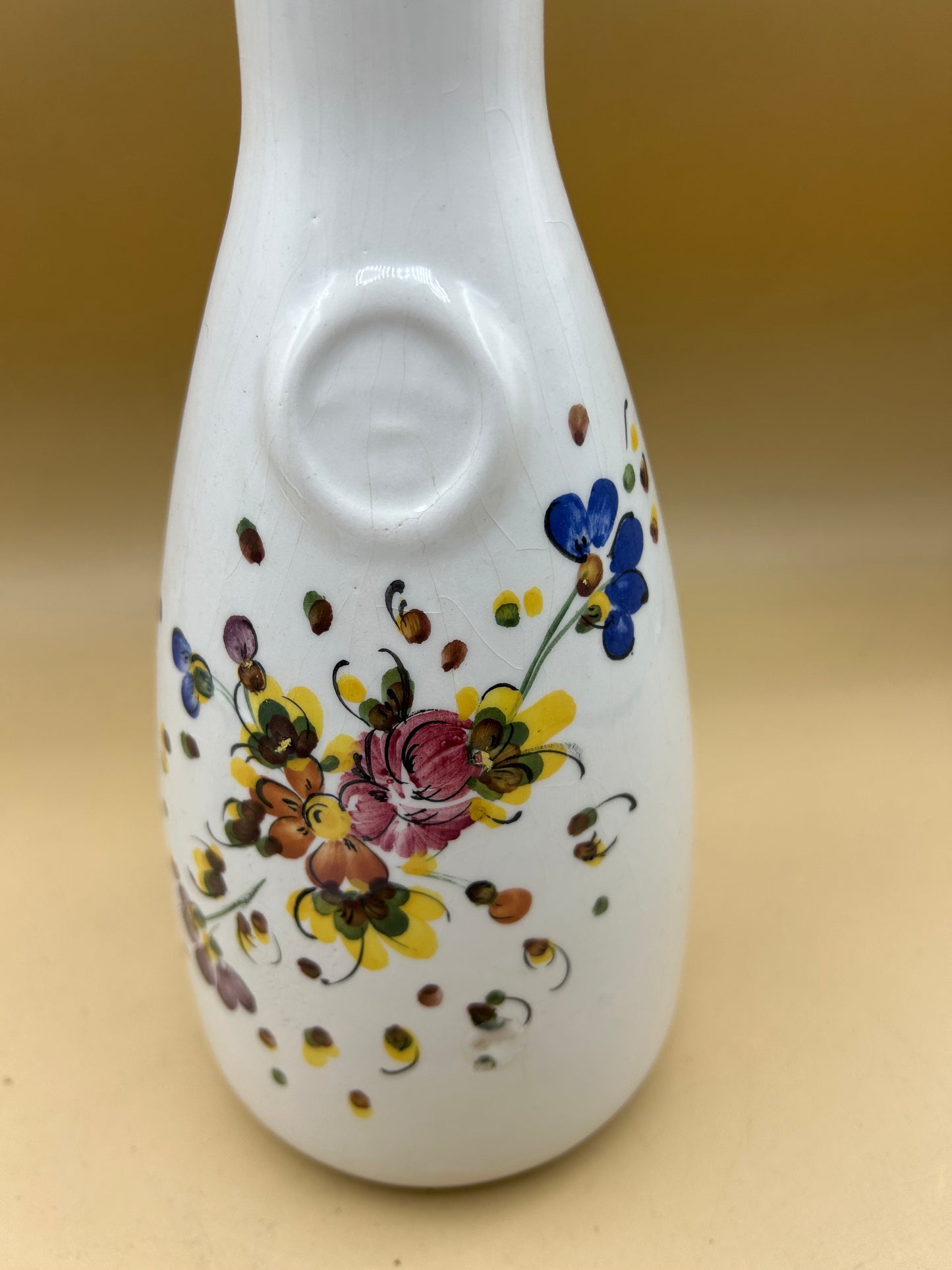 Bottiglia vino in ceramica dipinto a mano