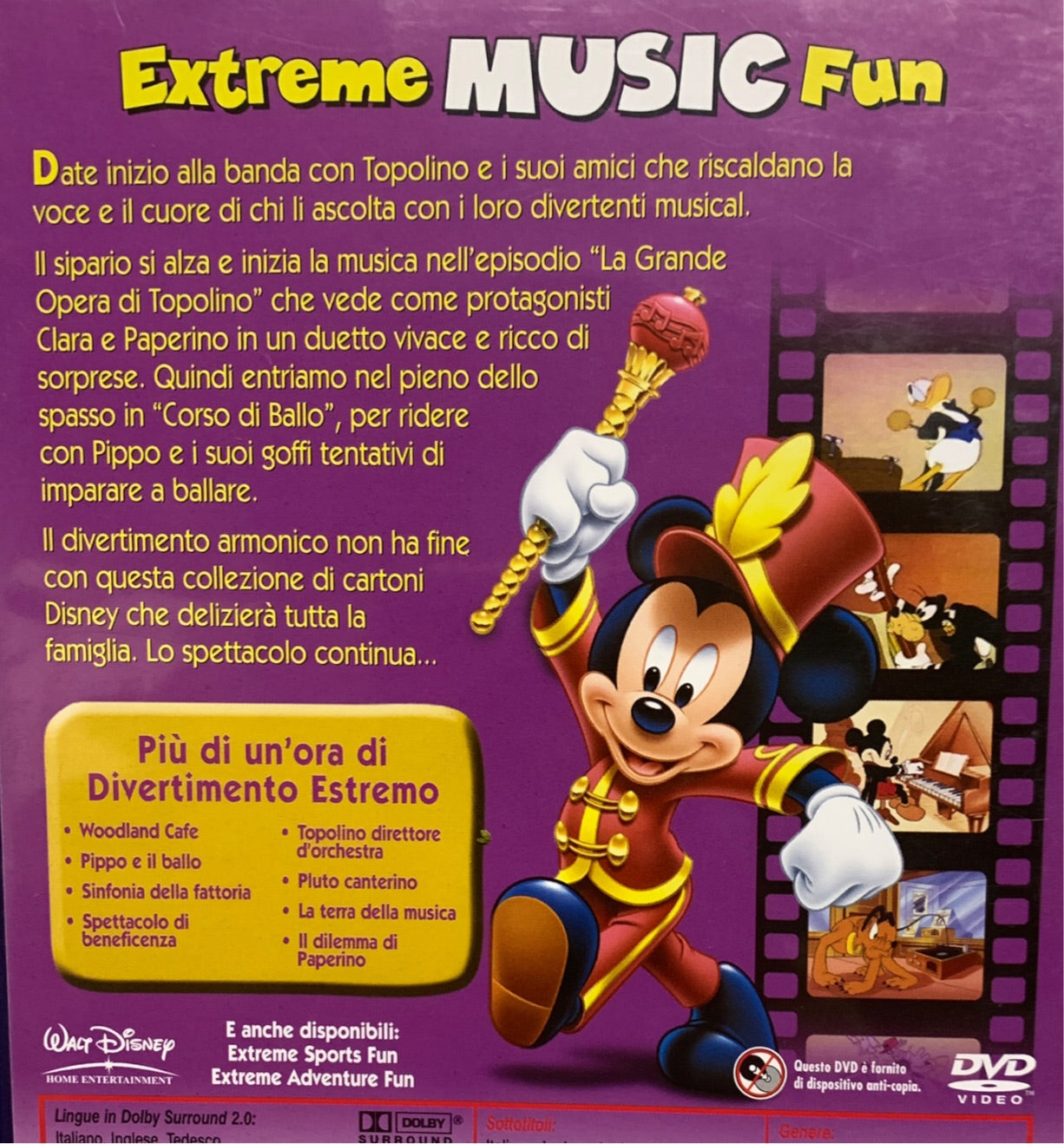 Dvd Extreme Music Fun - Alza il volume Divertimento a ritmo Disney