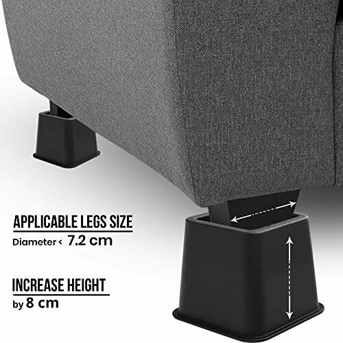 Utopia Bedding Verstellbare Erhöhung für Betten und Sofas – 8 Teile: 4 hoch und 4 kurz