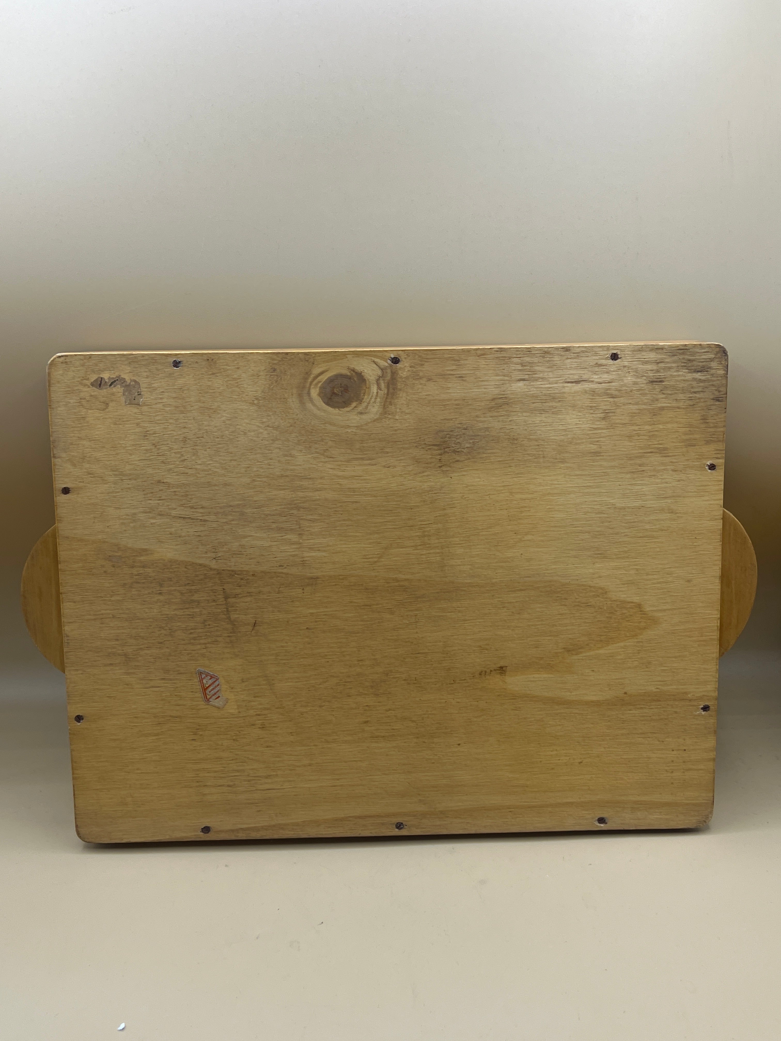 Vassoio Legno Vetro Con Disegno