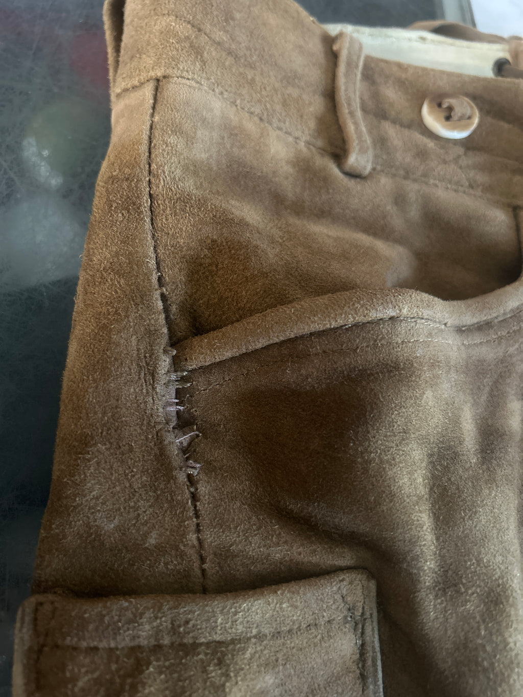 Pantalone Tirolese Da Uomo 46 M In Pelle Lederhosen