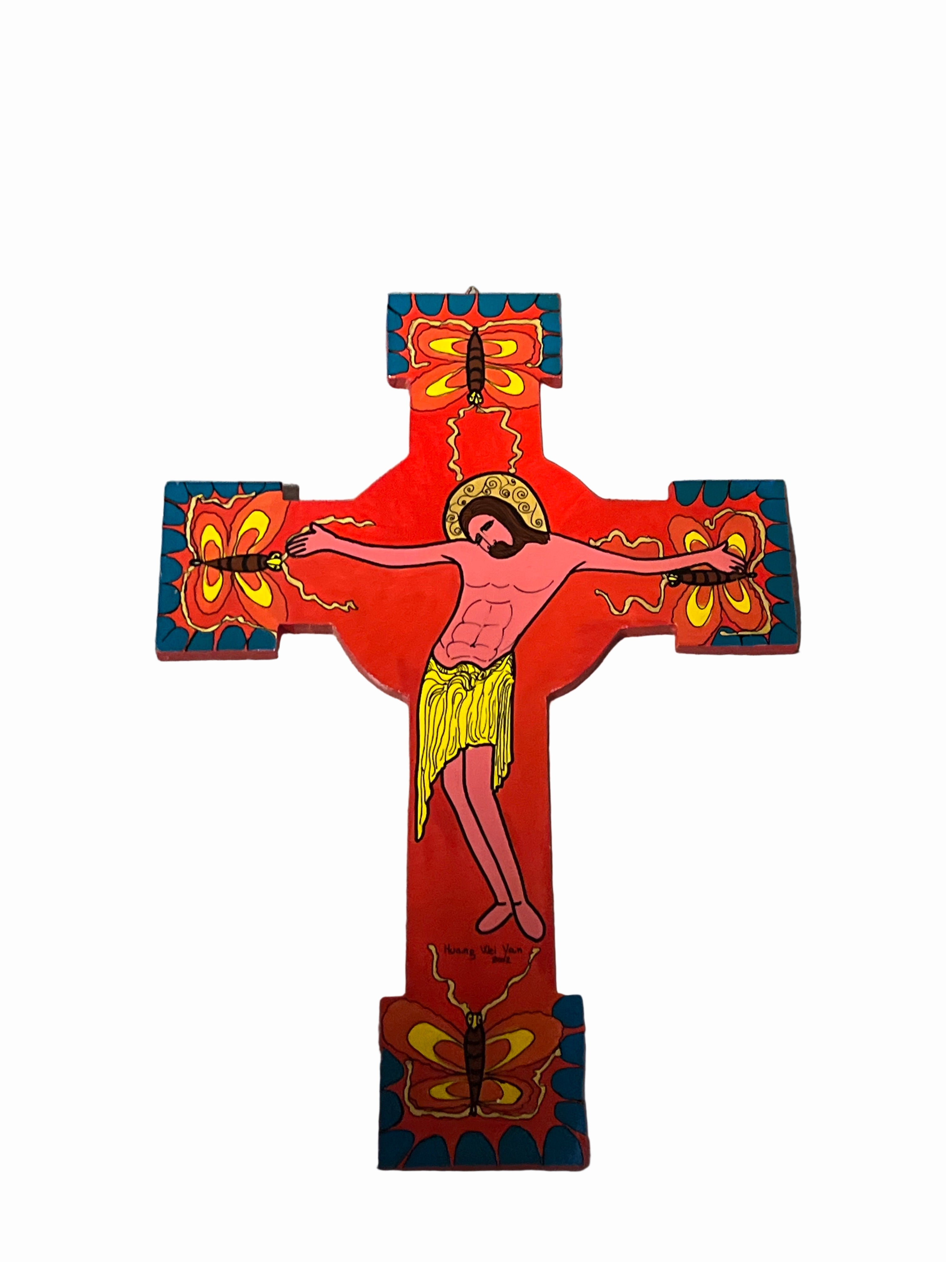 Crocifisso Legno Dipinto