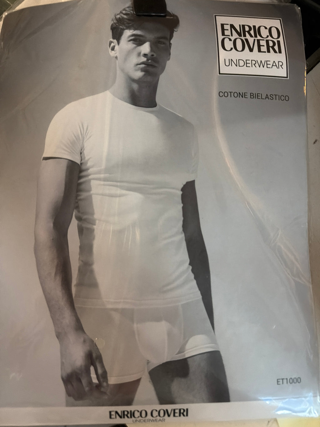 Enrico Coveri  T-shirt Uomo Mezza Manica Girocollo Cotone Bielatico Art Et1000 Tg. 3/s