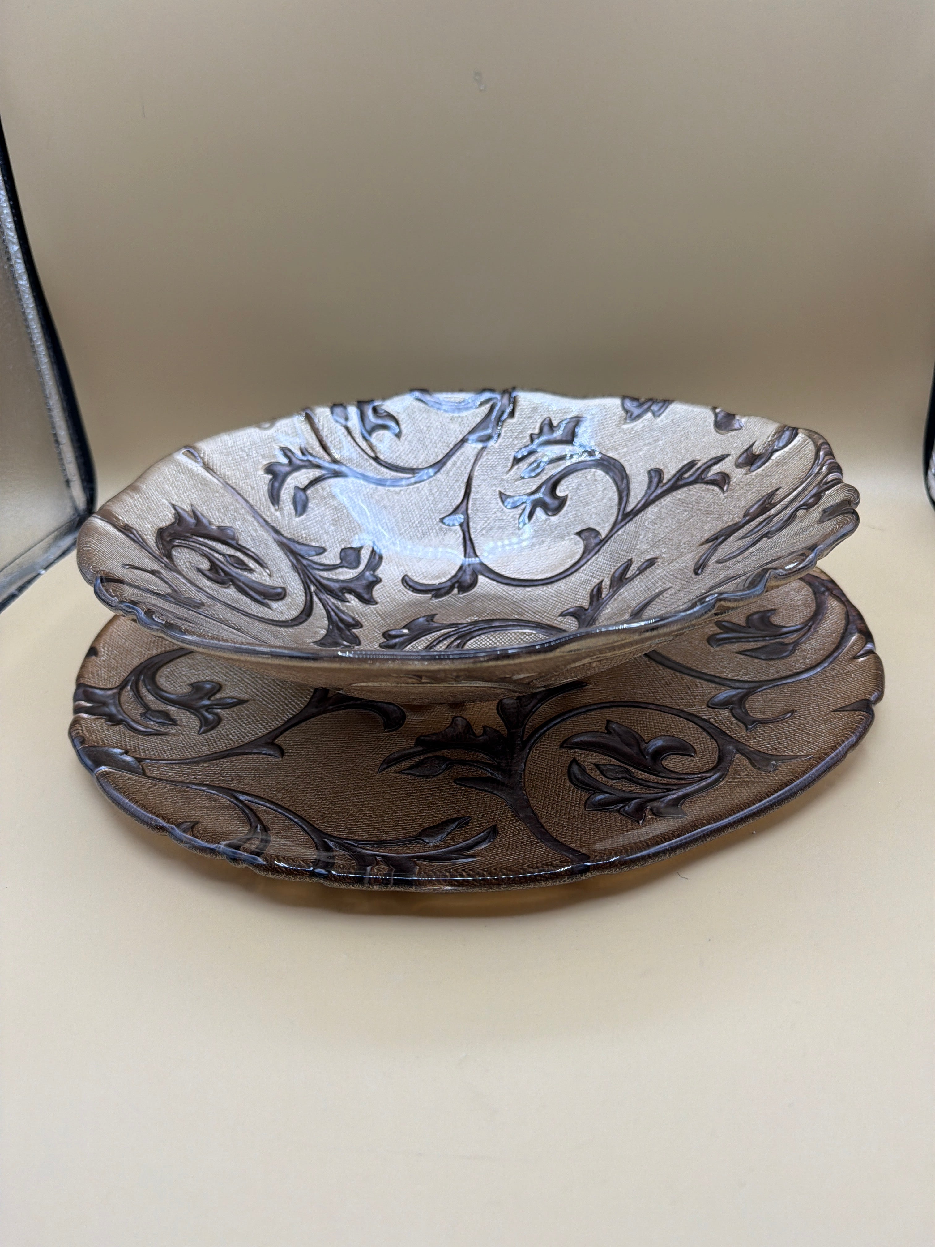 Piatto Con Coppa Ivv Damascato