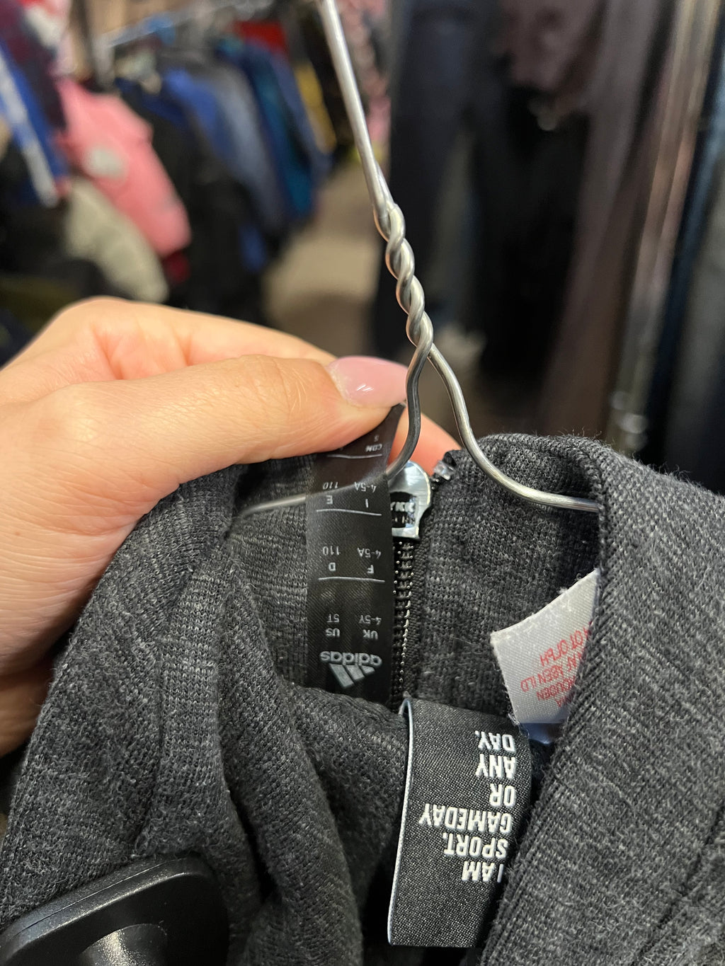 Felpa Adidas Grigia 4-5 Anni