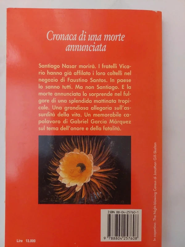 Cronaca Di Una Morte Annunciata - Gabriel García Márquez