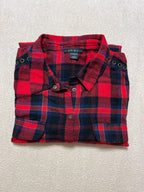 Camicia Donna Scozzese Rossa Felpata Amisu L