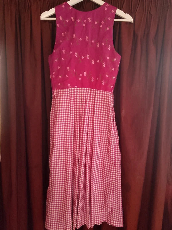 Vestito Tirolese Donna Xxs Hammerschmid Fucsia Bianco