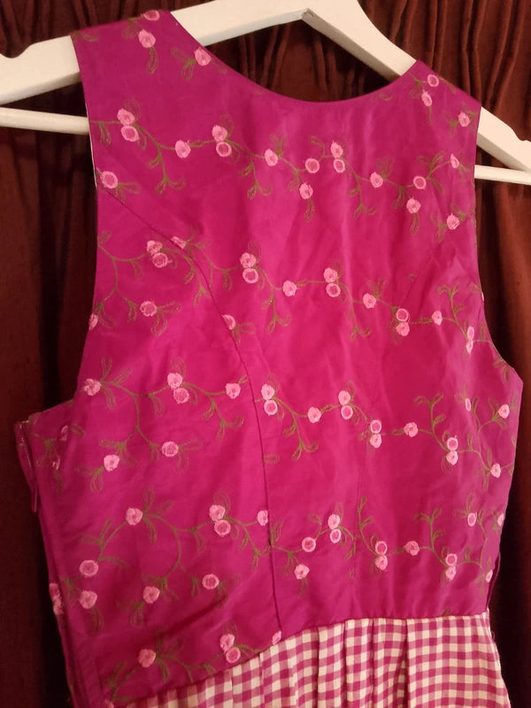 Vestito Tirolese Donna Xxs Hammerschmid Fucsia Bianco