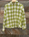 Camicia Tirolese Donna Verde Bianca S
